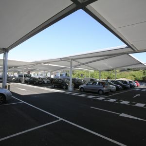 Tensile structure for parking